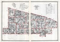 Vilas County Map, Wisconsin State Atlas 1959